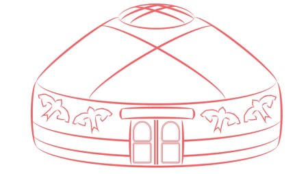 Башкирская юрта раскраска