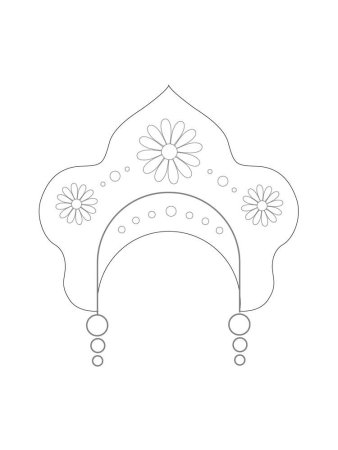 Кокошник раскраска
