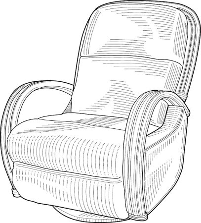 Кресло контурный рисунок (42 фото)