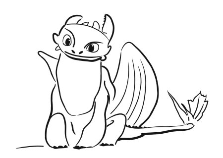 Раскраска дракон Беззубик