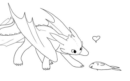 Раскраска Беззубик ночная фурия