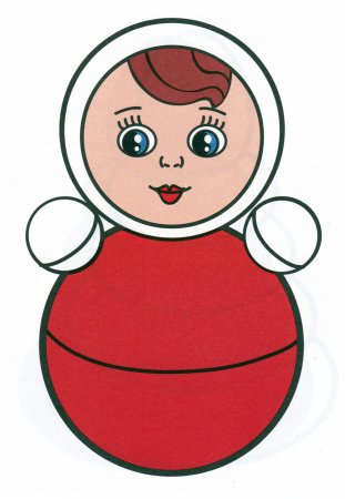 Неваляшка раскраска для малышей