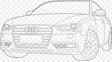 Контурный рисунок автомобиля