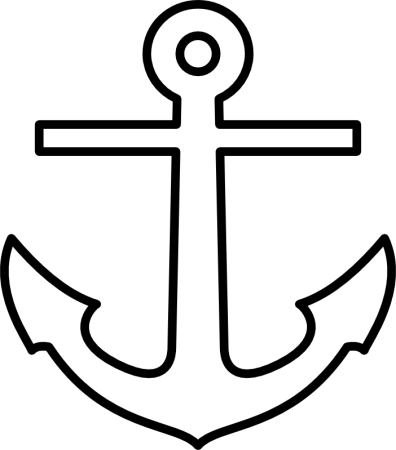 Якорь раскраска