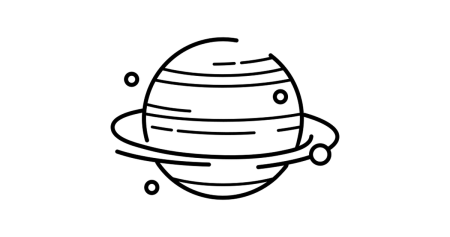 Планета контур на прозрачном фоне