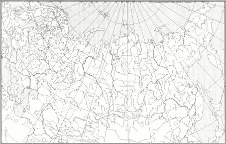 Карта России географическая контурная карта для печати