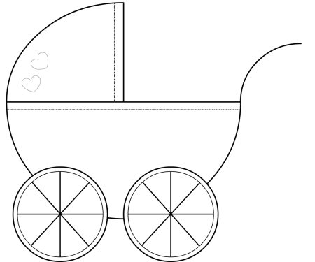Раскраска коляска