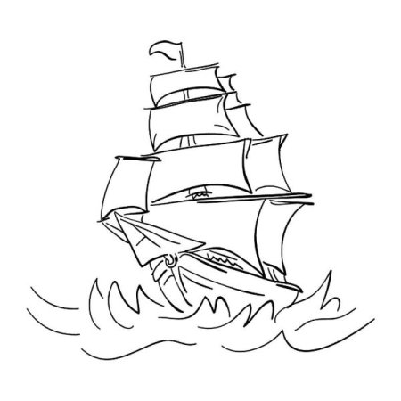 Трафарет "кораблик"