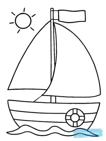 Черно белый корабль с алыми парусами