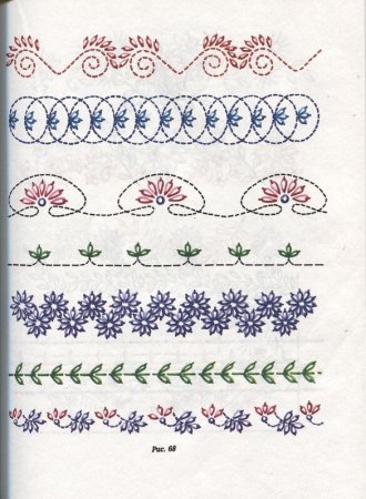 Вышивка стежками схемы