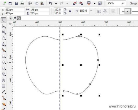 Интерактивный контур в coreldraw