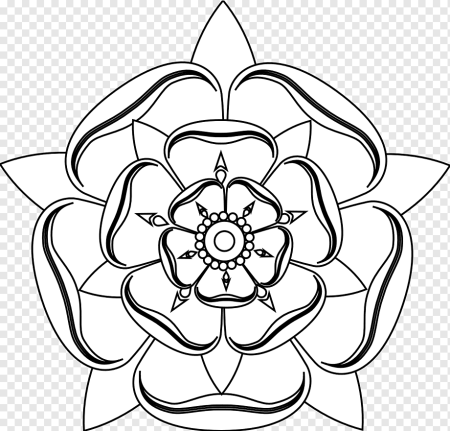 Цветок контурный рисунок