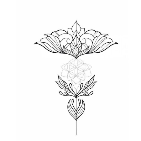 Лотос силуэт