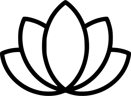 Цветок лотоса контур