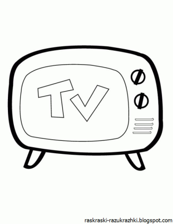 Телевизор раскраска для детей