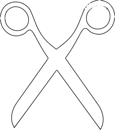 Трафарет ножницы парикмахерские