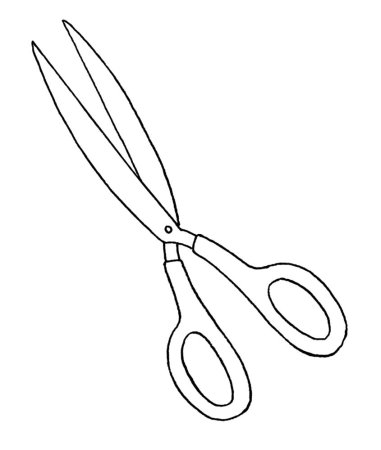 Трафарет ножницы