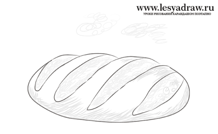 Рисунок хлеба для срисовки