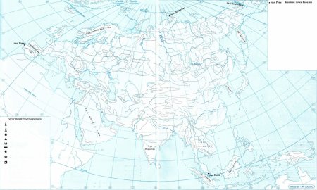 Контурная карта 7 кл Евразия