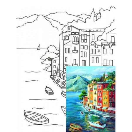 Холст с контуром