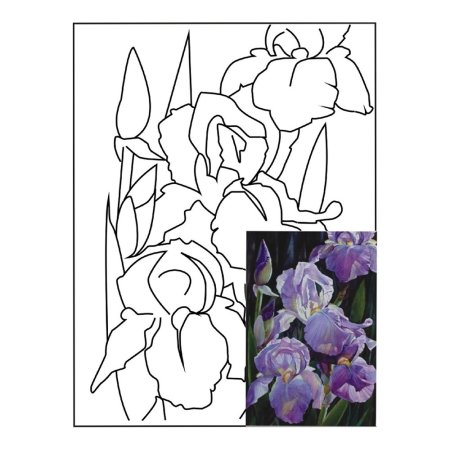 Картины контуром на холсте