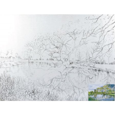 Рисование по контурам на холсте