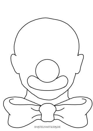 Лицо клоуна раскраска