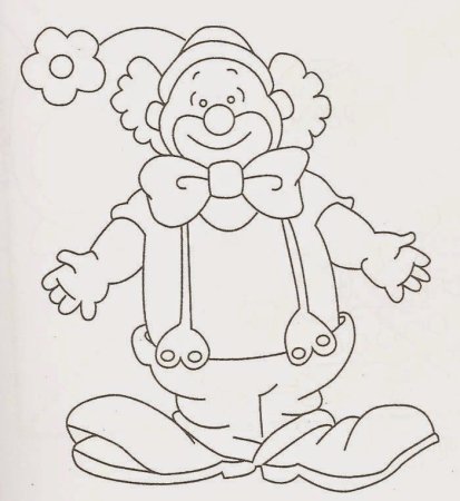 Лицо клоуна раскраска