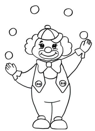 Раскраска клоуны для детей