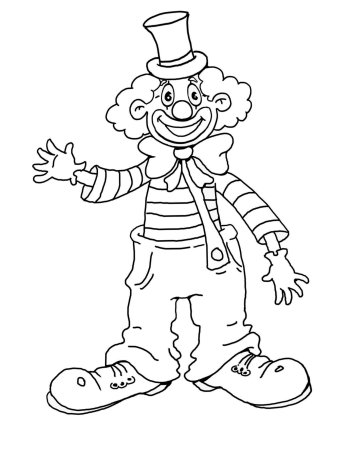 Лицо клоуна раскраска