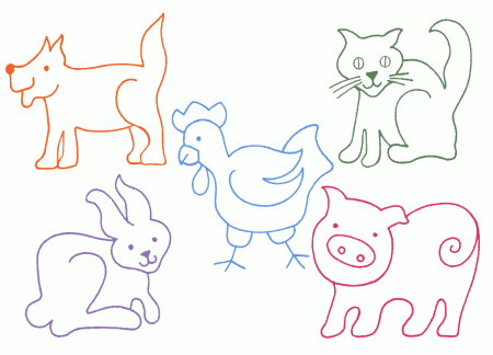 Контуры домашних животных