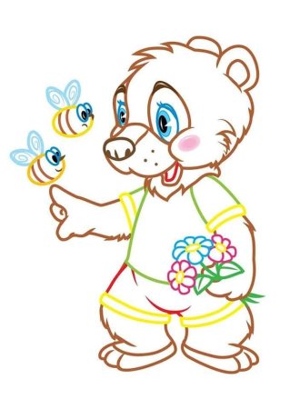 Разукрашки с цветным контуром