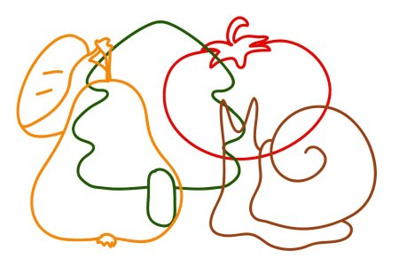 Узнай предмет по контуру