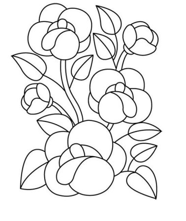 Трафареты для витража цветы