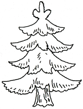 Елочка трафарет