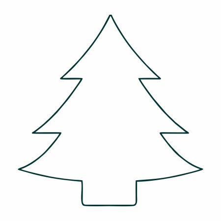 Елочка трафарет для вырезания