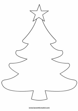 Елочка трафарет для вырезания