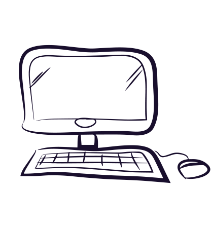 Компьютер схематичный рисунок