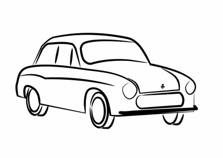 Контурное изображение автомобиля