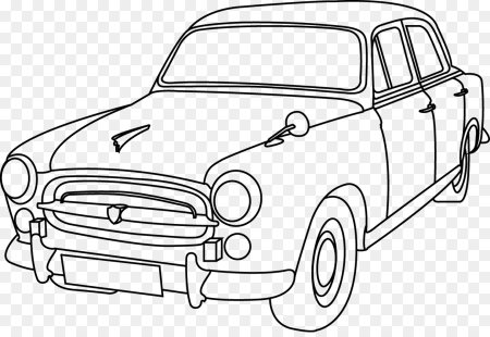 Контурное изображение автомобиля