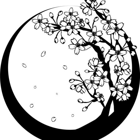 Японский орнамент в круге