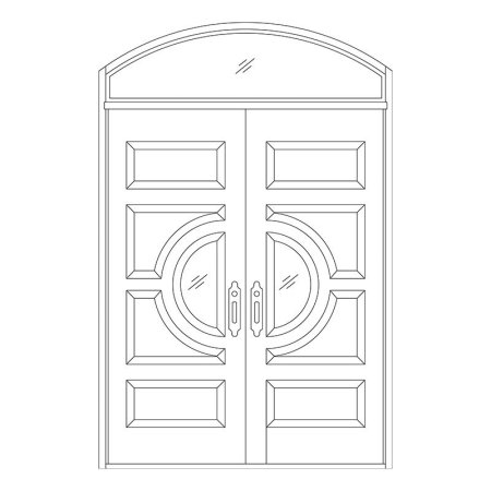 Дверь раскраска