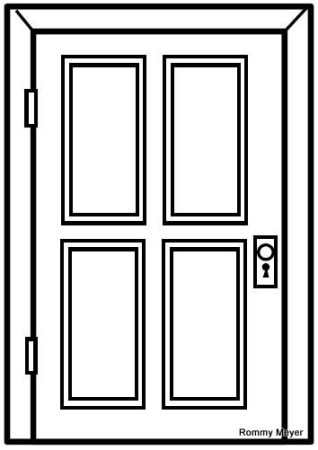 Дверь раскраска