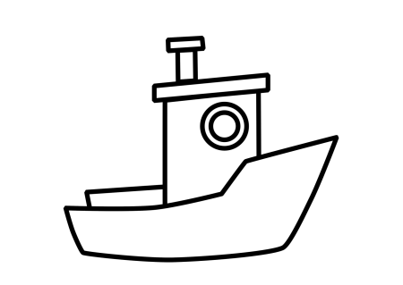 Пароход в море раскраска