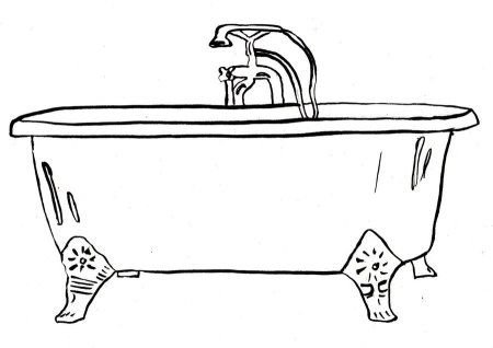 Ванна нарисованная