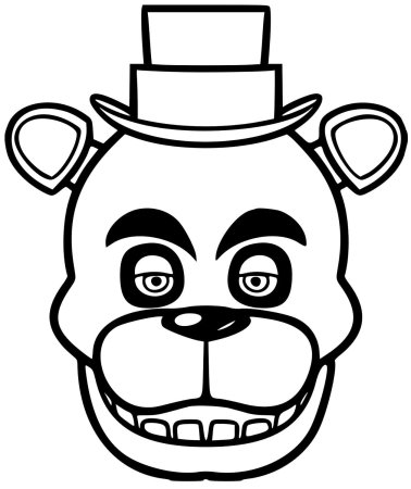 Раскраска ФНАФ Фредди