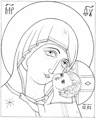 Прорись иконы Троица