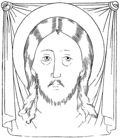 Прорись иконы Казанской Божьей матери