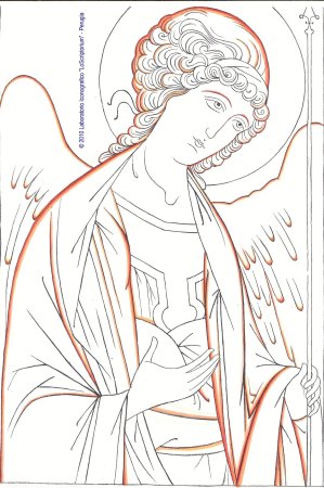 Раскраска икона для детей