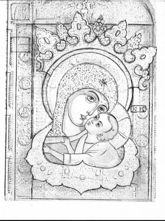 Прорись иконы Благовещение